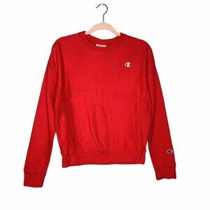 Champion Reverse Weave Red Crewneck Sweater